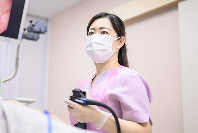 八丁堀いしかわ内科クリニックの大腸カメラ検査の様子