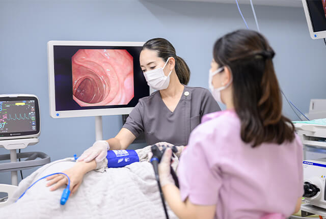 八丁堀いしかわ内科クリニックの胃カメラ検査の様子
