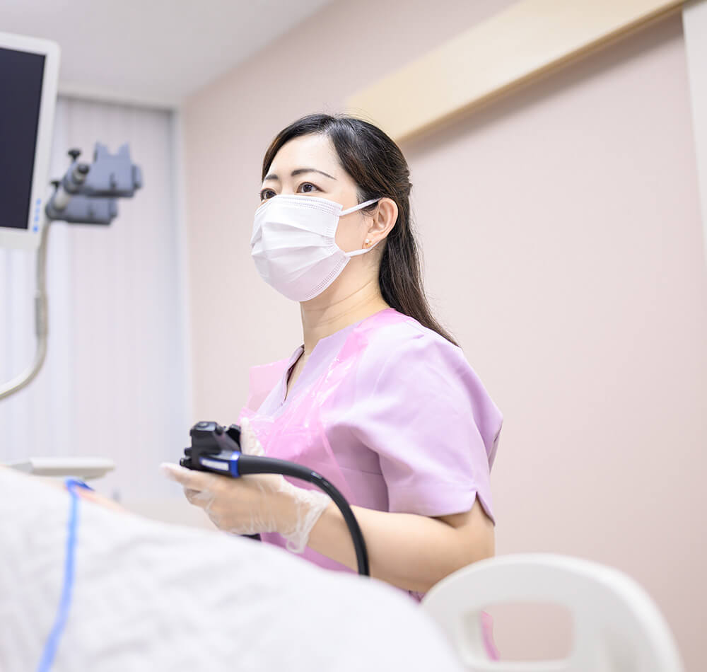 八丁堀いしかわ内科クリニックの大腸カメラ検査の様子